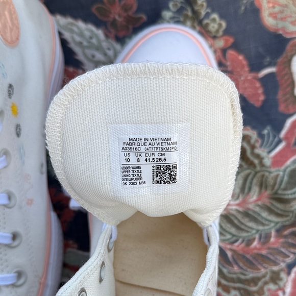 Stylish High-Top Cream Sneakers - Picture 5 of 13